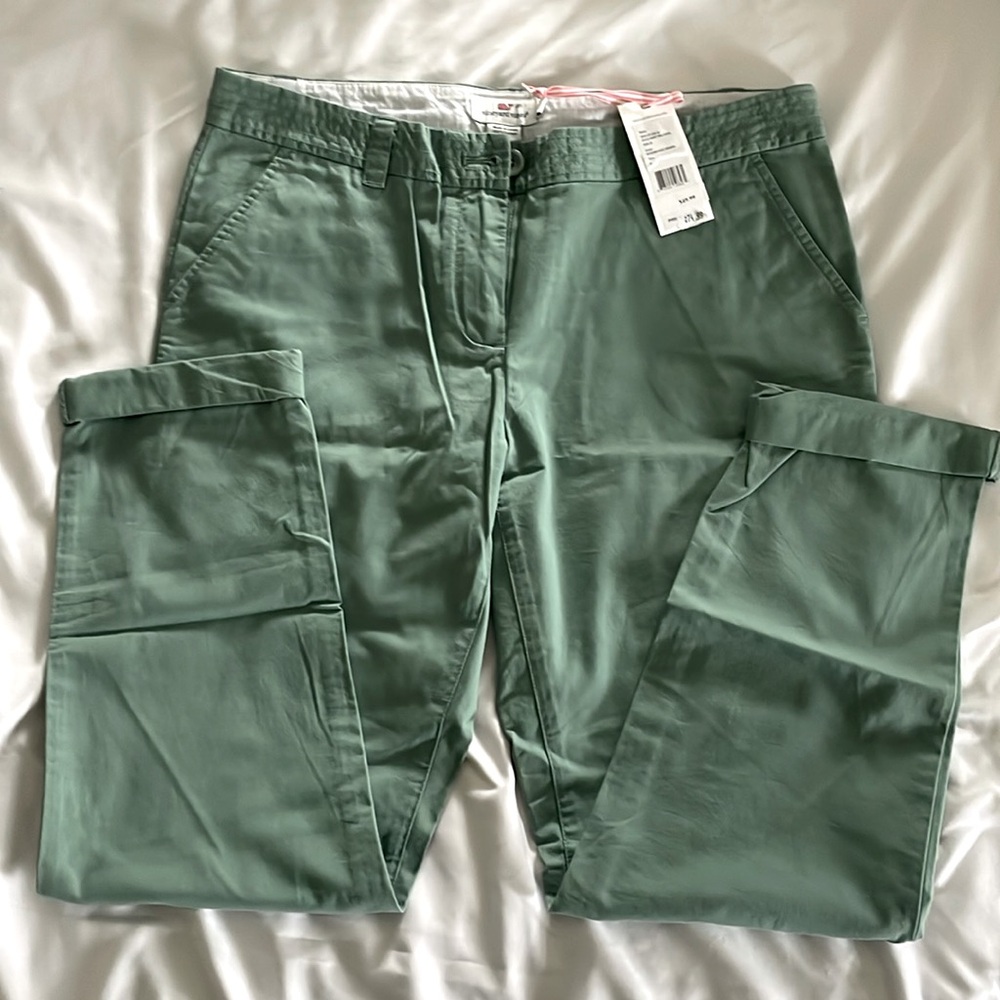 Vineyard Vines stitch waist twill pants size 8, NWT